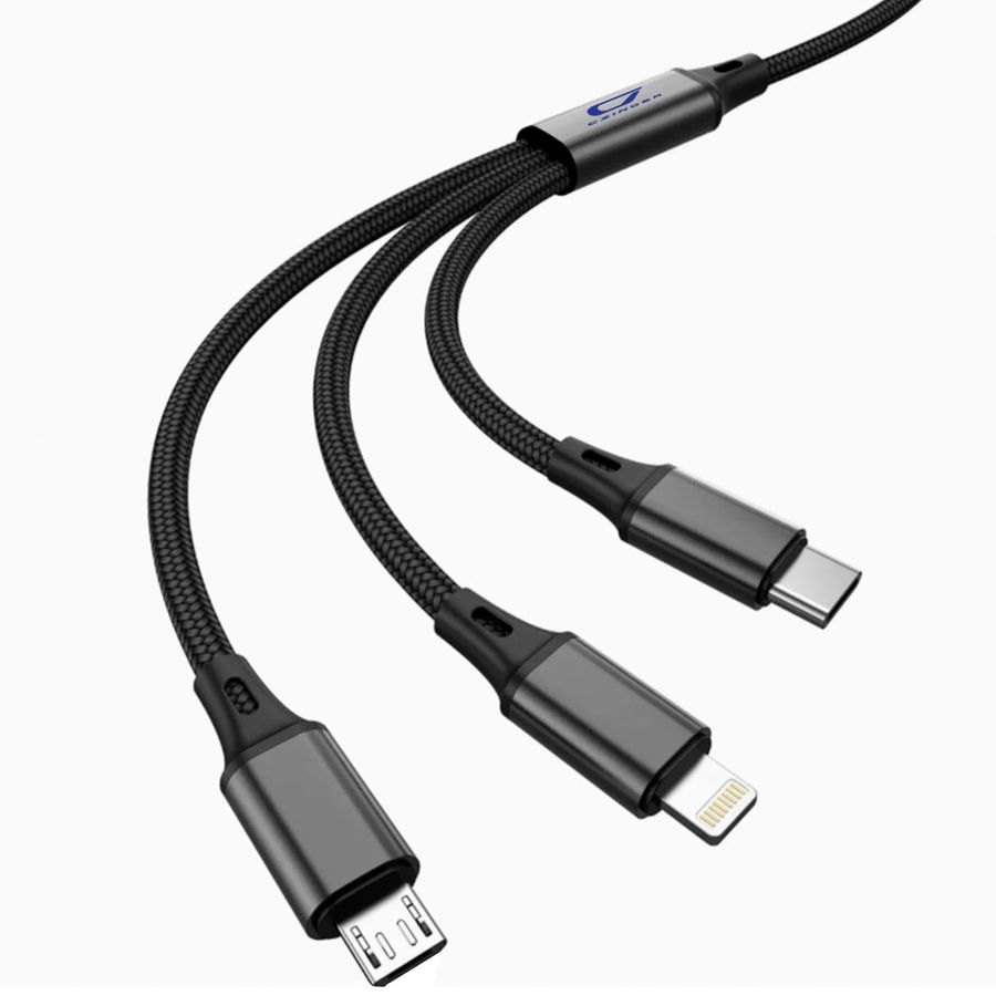 Nylon Braided 3-in-1 Charging Cables - Imprint Now - AUS