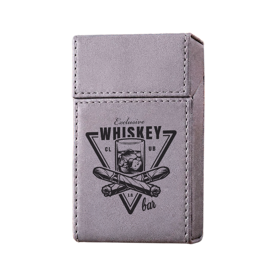 Flip Top PU Leather Full Bag Cigarette Cases - Imprint Now - AUS