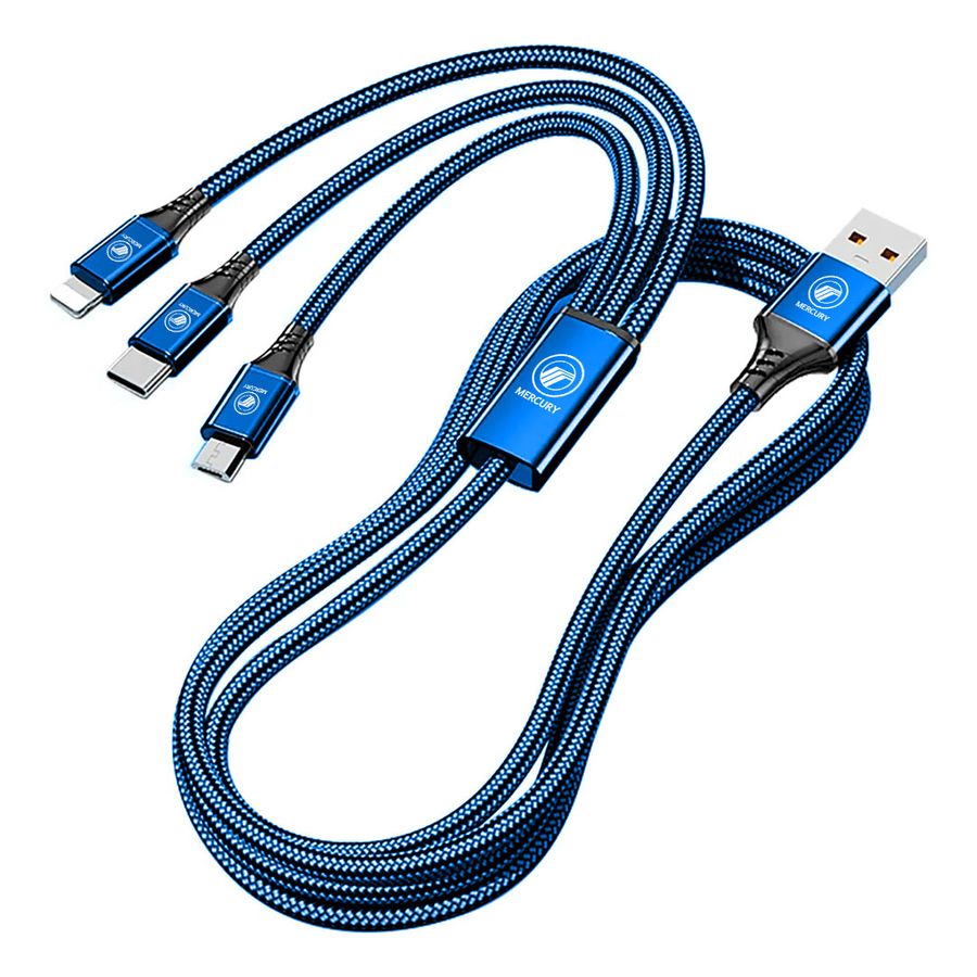 Nylon Braided 3-in-1 Charging Cables - Imprint Now - AUS