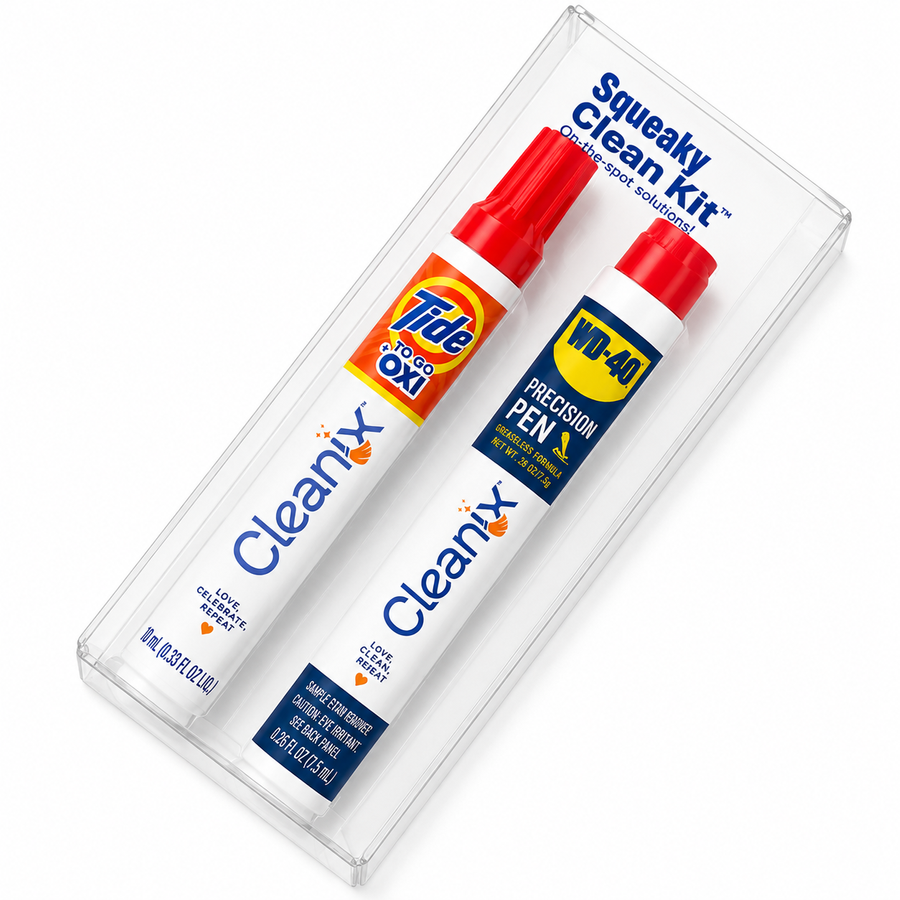 Squeaky Clean Kit - WD-40® Precision Pen and Tide® to Go + Oxi Travel Kits - Imprint Now - AUS
