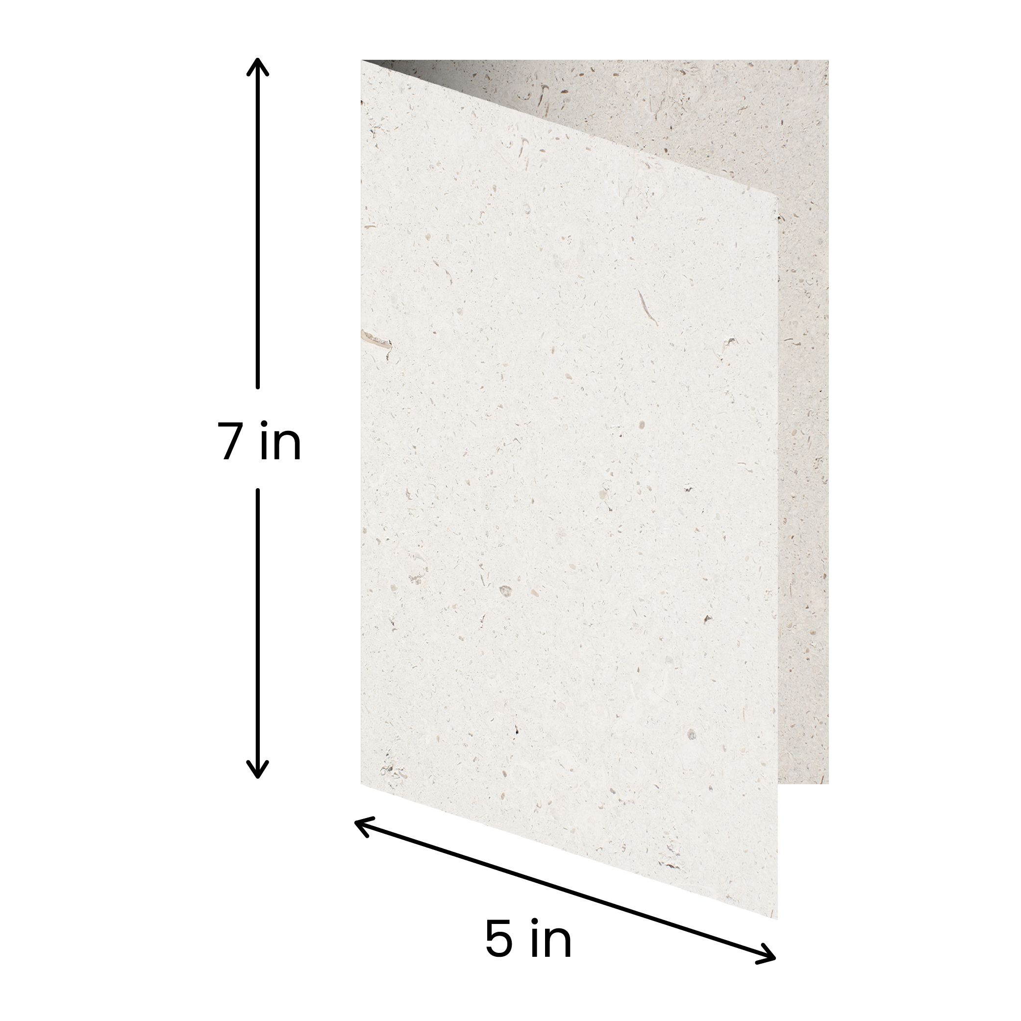 5 in. x 7 in. (folded)