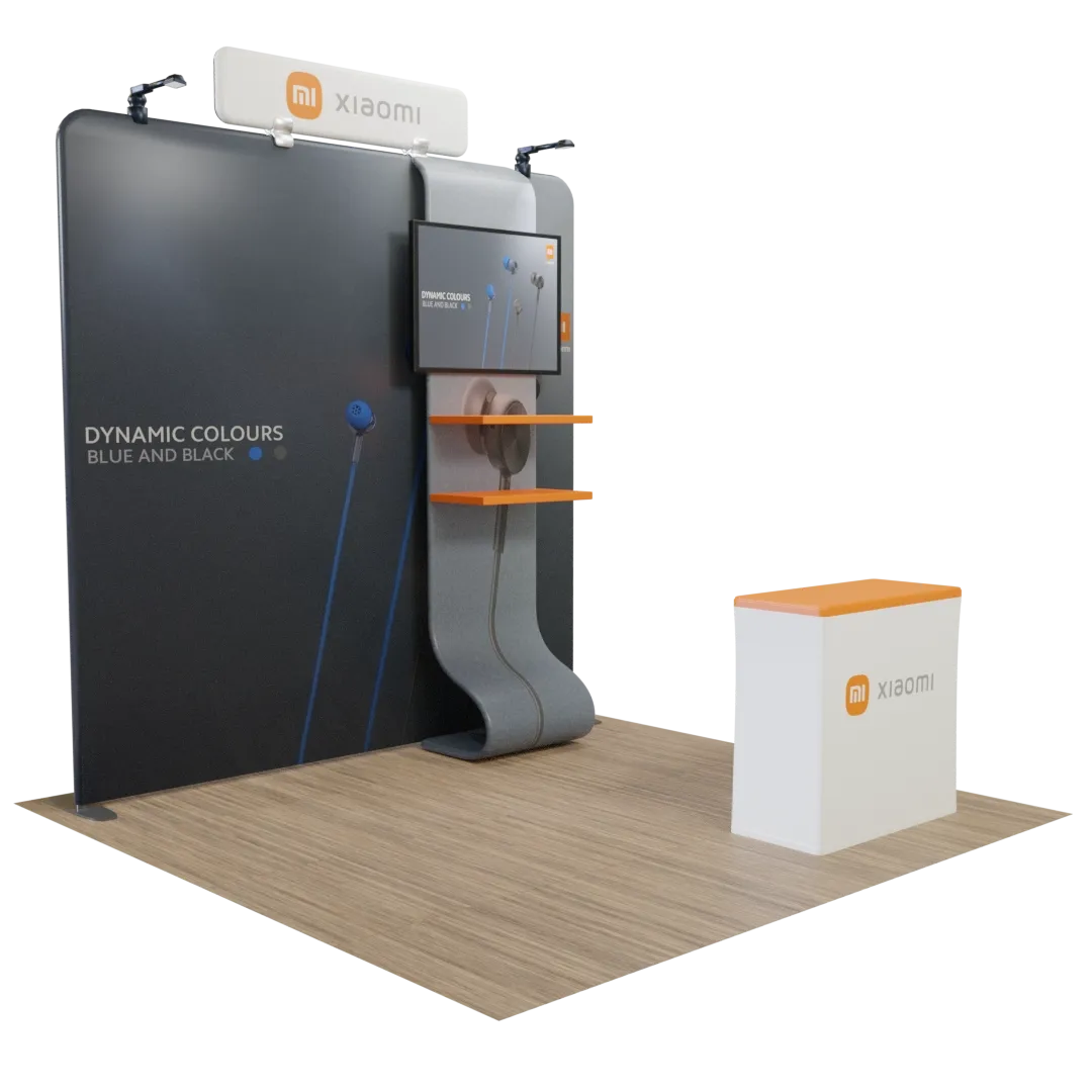 3 m x 3 m Straight  Media Display - Imprint Now - AUS