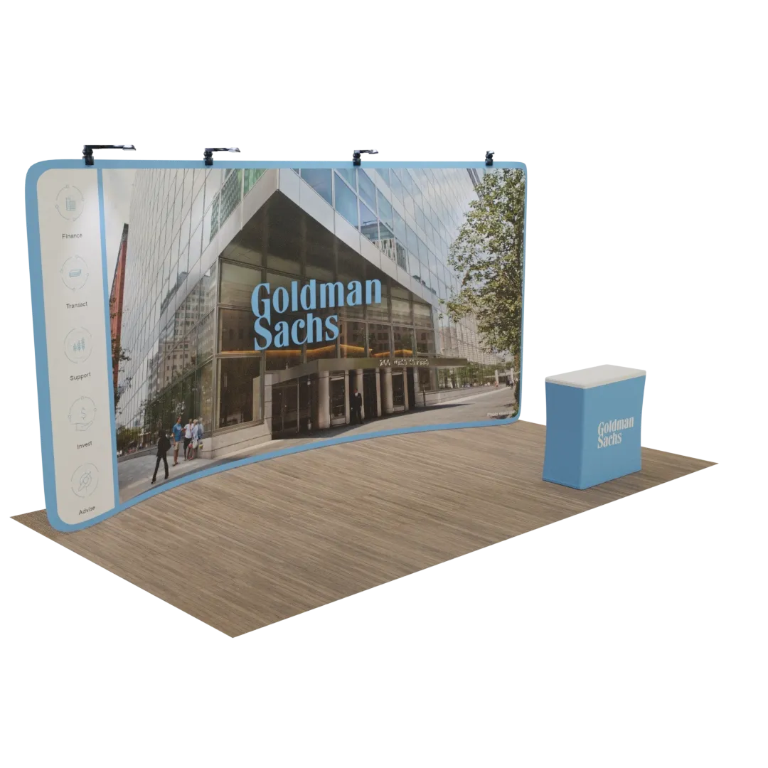 Custom Curved Zip-up Trade Show Display 6.1 m x 2.4 m - Imprint Now - AUS