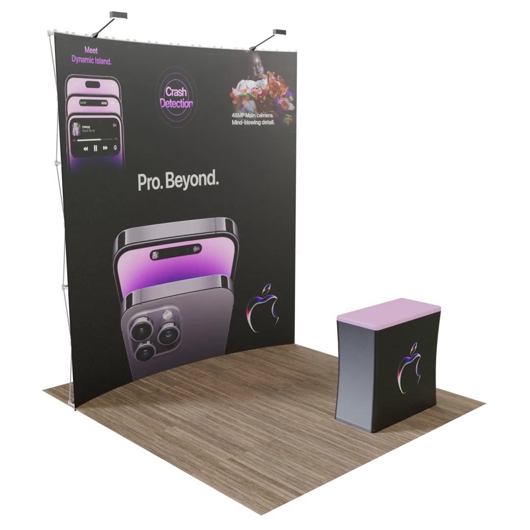 Custom Curved Pop-up Trade Show Display 3 m x 3 m - Imprint Now - AUS